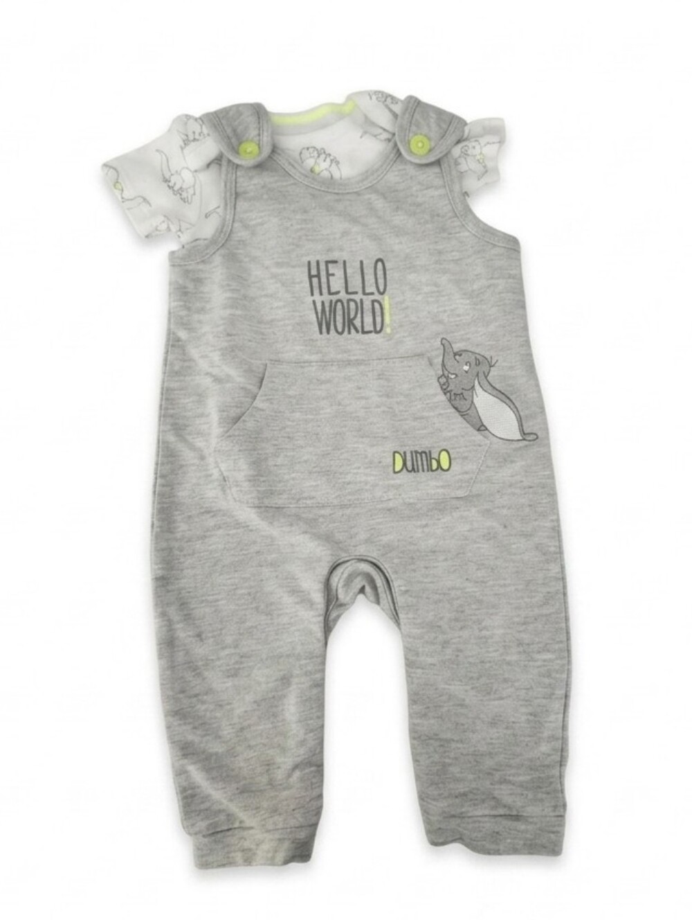 Disney Baby Dumbo Overall Matching Set 6M